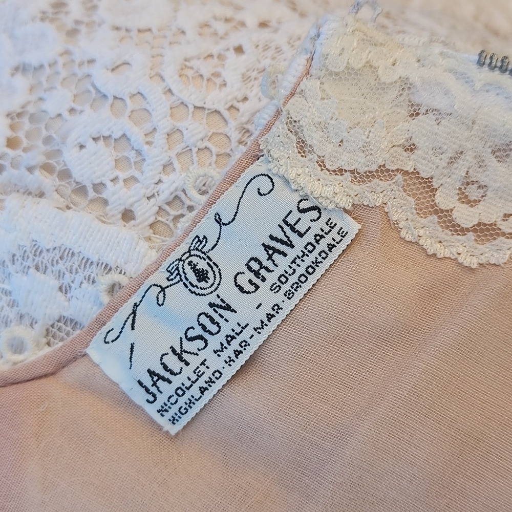VTG JACKSON GRAVES Couture Lace Two Piece Set XS Wedding Bridal Maxi Skirt Suit - Picture 14 of 17